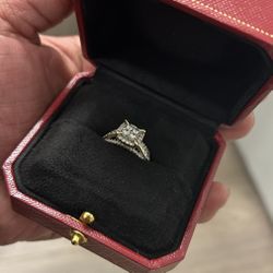 Natural Quad Cut Diamond Ring 14k