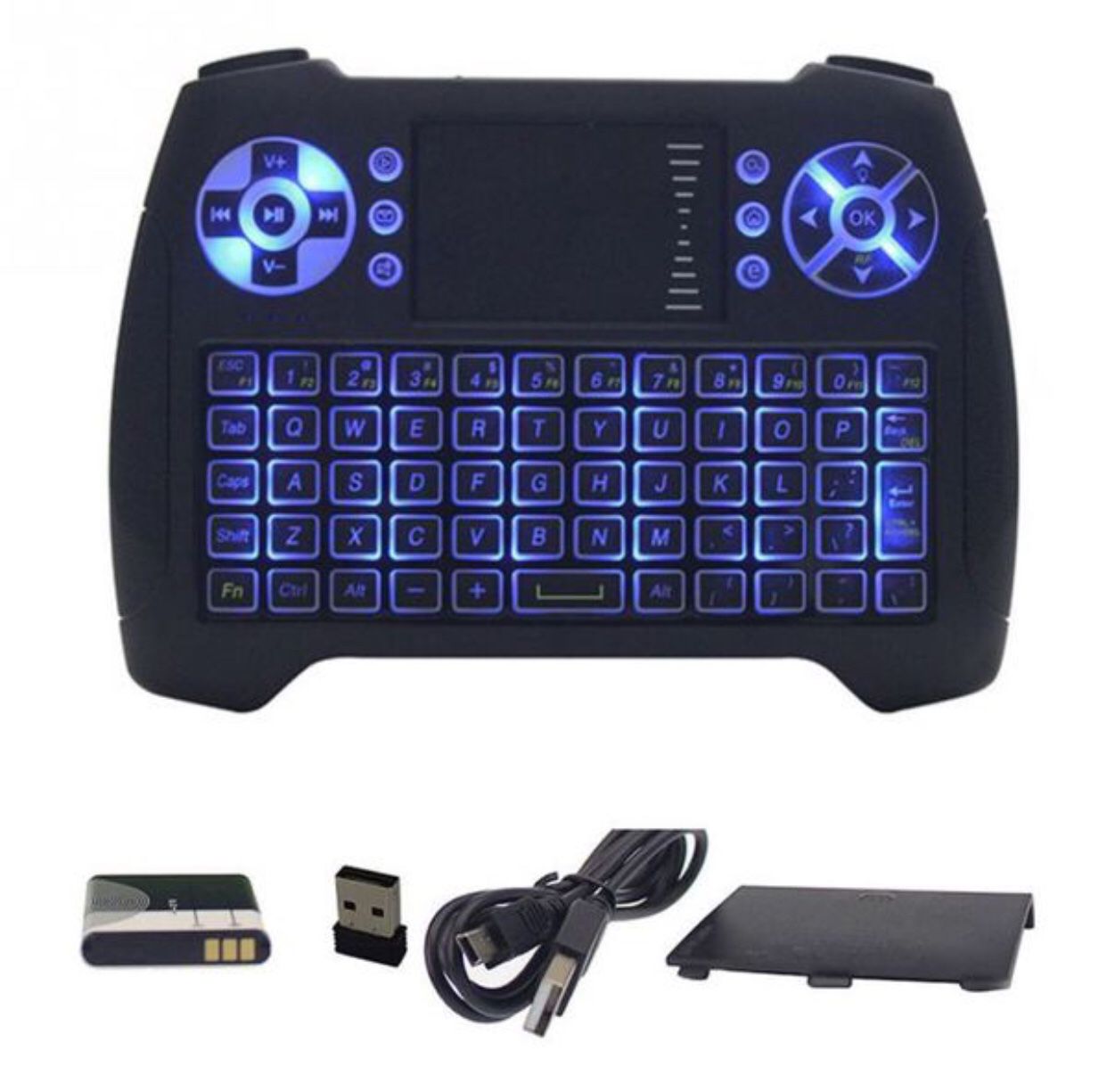 Backlit Wireless Mini Keyboard with Touchpad Mouse and Multimedia Keys