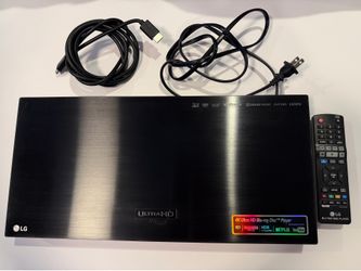 LG UP970 4K Ultra-HD 3D Blu-ray HDR DVD Player With Remote