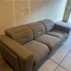 Grey Reclining Sofa