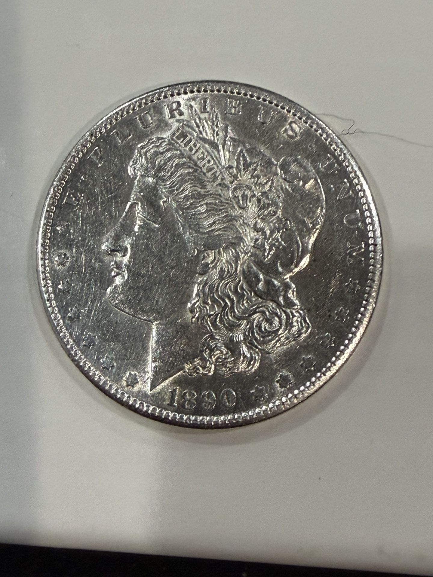 1890 S Silver Morgan Dollar In Uncirculated Condition Rare Coin Hi Grade