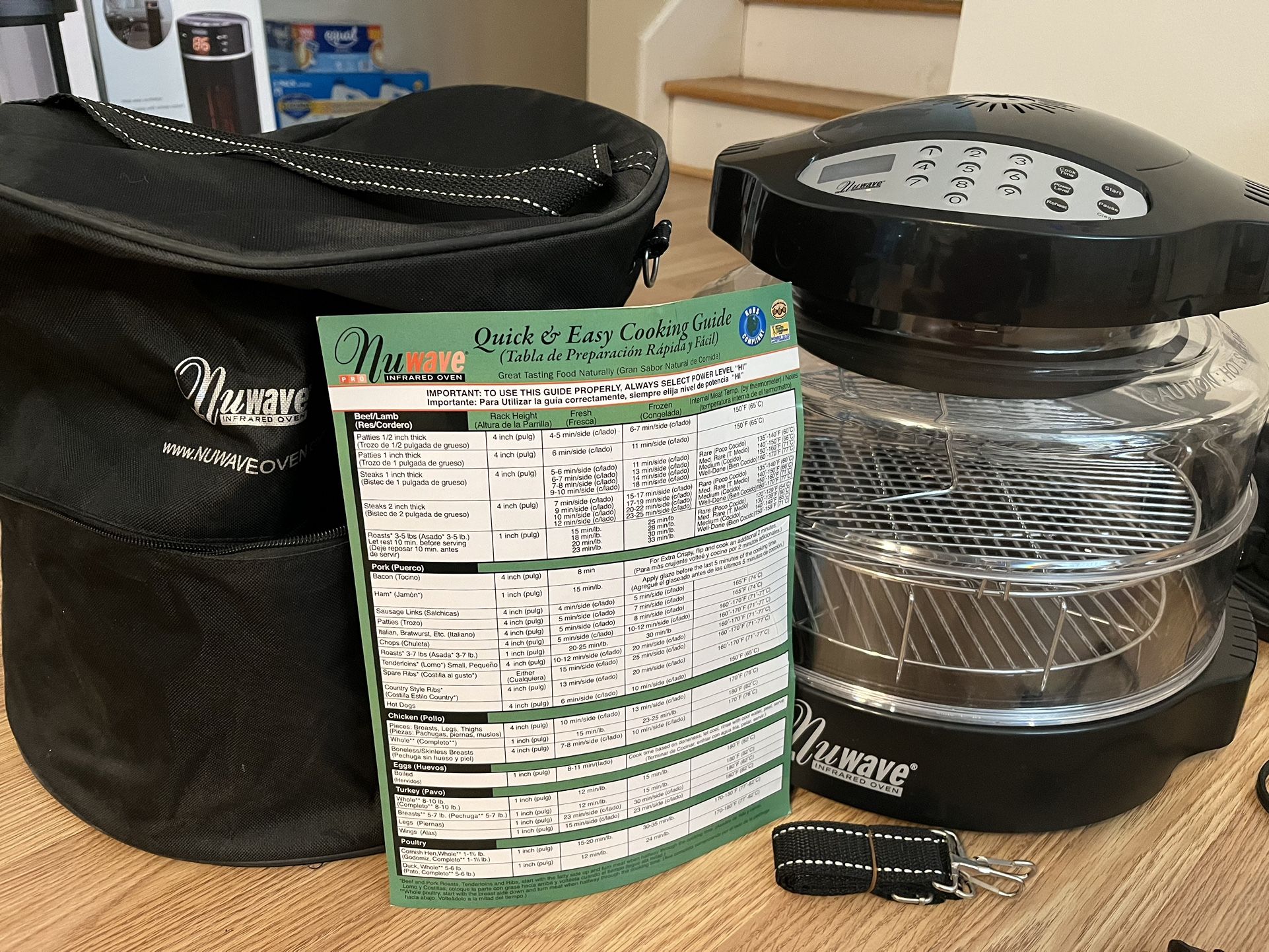 AMAZON PRICE $299 (SEE AD). XMAS SALE $75🎄🎄.  NEW 8QT AIR FRYER & INFRARED OVEN IN ONE.  🔥🔥.  FREE CARRYING CASE.  WAS $299.99!!   SALE $75 🔥🔥