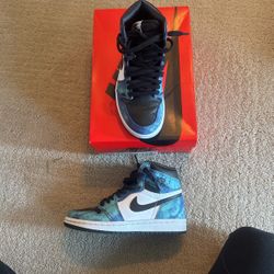 Nike Jordan Retro 1 Tye Dye Size 5 Womens Worn 1x