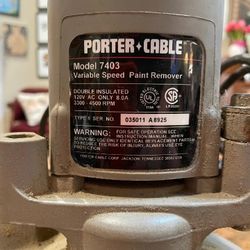 Porter Cable Model 7403 Type-1 Variable Speed Paint Remover - Sander