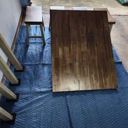 Living Spaces Dining Table and 4 Stools