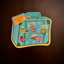 Dutch Bros May 2025 Bon Voyage Suitcase Sticker Collectible