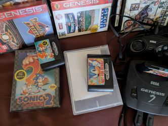 Original SEGA GENESIS 3 Console MK-1461 Video Game System V3 GEN3 2-CONTROLLERS