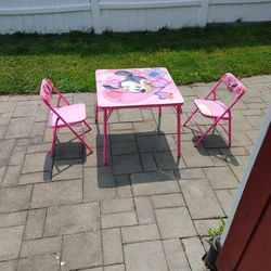 Minnie Mouse Table And Chairs Where Is The Safety Handle Under The Seats So Only An Adult Can Collapse The Seats