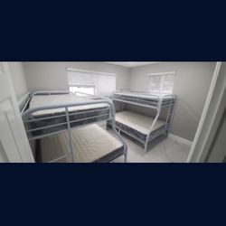 2 Twin Over Full Bunk beds 