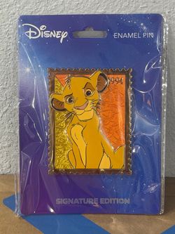 Disney Royal Stamp Simba The Lion King Collectible Pin Pink A La Mode