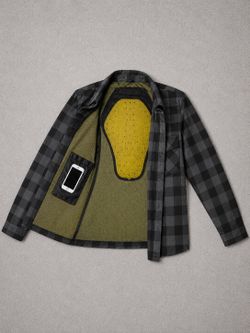 Kevlar lined motorcycle flannel shirt/jackets