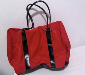 Red Heavy Duty Nylon Sports Duffel Bag
