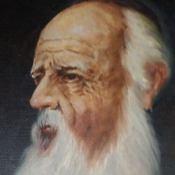 ANTIQUE OIL PAINTING - JEWISH MAN