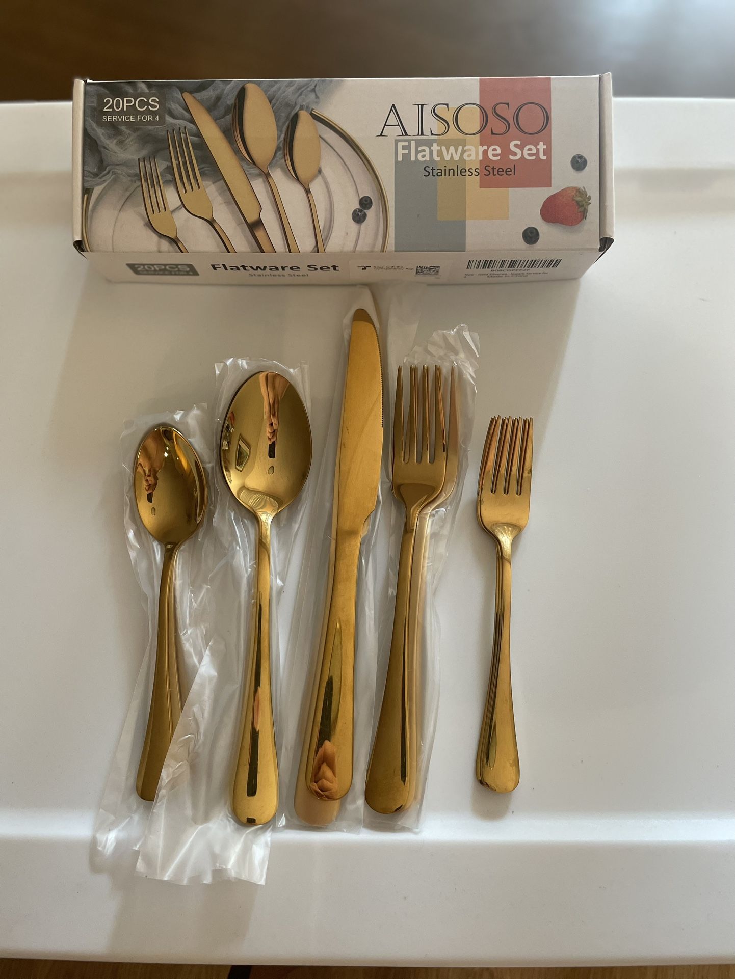Gold Flatware Set Of 3