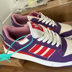 Men shoes purple red white adidas size 8.5