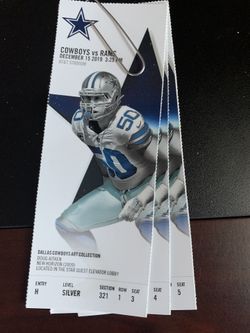 (3) Front Row LA Rams @ Dallas Cowboys Tickets $220 each