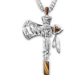 Sterling silver Indian ax pendant
