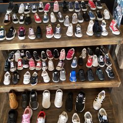 All classic vans and converse Toddler size $15 only, Preschool $20 only. Adults 50% Off 