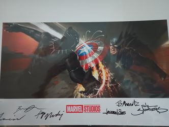 Captain America Civil War Black Panther Print Signed By The Concept Artists