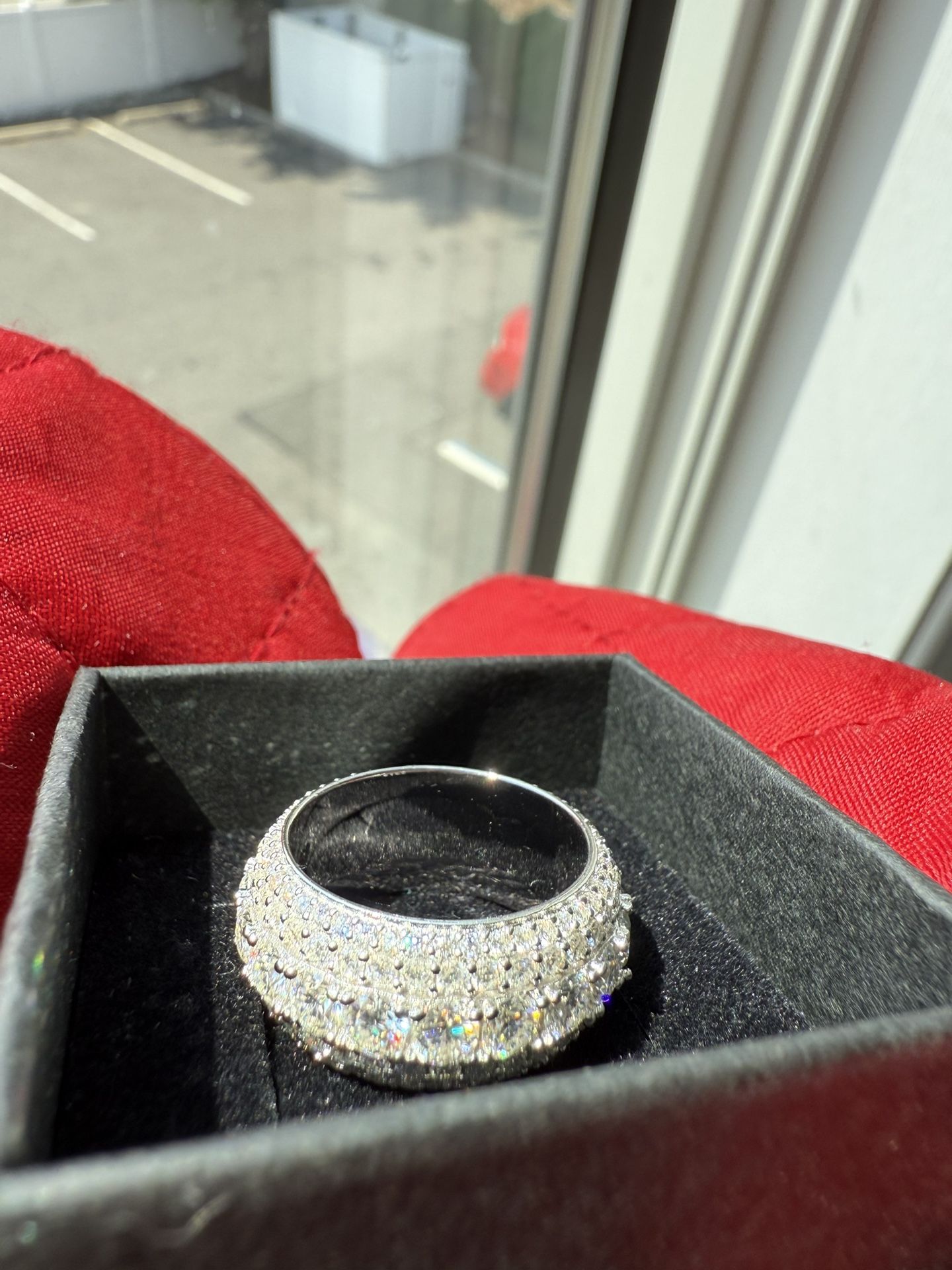 Mossianite Ring Size 8 Passes Diamond Tester