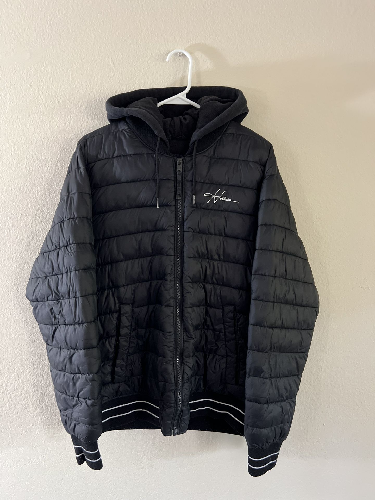 Hollister Puffer Hoodie Jacket Men’s (M)