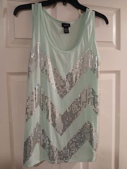 Rue21 Mint Green sequin top