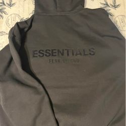 black essential hoodie