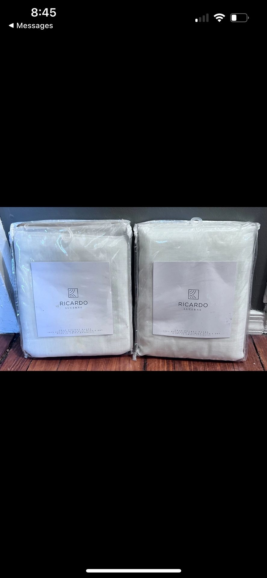 Lot of 2 - Ricardo Lucerne 2 Way Pocket Panel 52 x 96 Ivory
