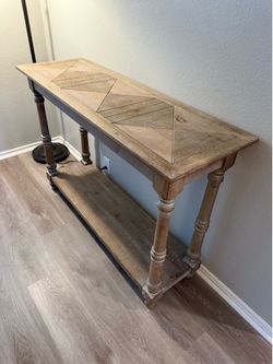 Moving Sale – Rustic Farmhouse Console / Sofa Table w Shelf – 47.5” – Plano