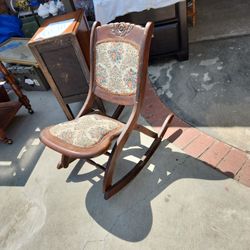 Antique Rocking Folding Chair