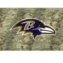 NFL Baltimore Ravens Camo 3X5 Indoor or Outdoor Flag—NEW In Package!