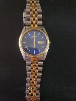 vintage Seiko SQ (Seiko Quartz) Day-Date dress watch