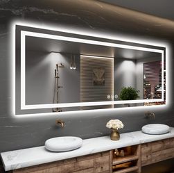 Brand New - LED Bathroom Mirror with Front Light and Backlight