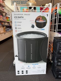 Sharper Image Ice Bath Portable Cold Plunge, Black