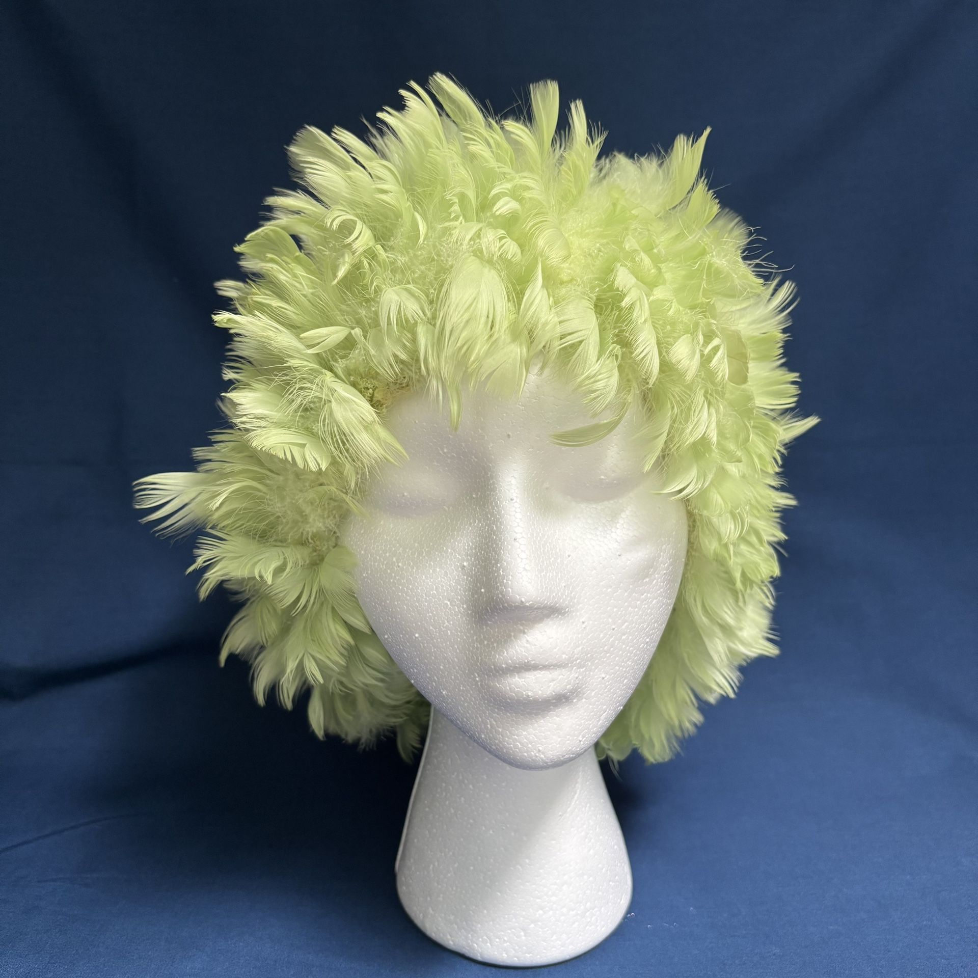 1960s Feather Hair Roller Cap / Curler Cover