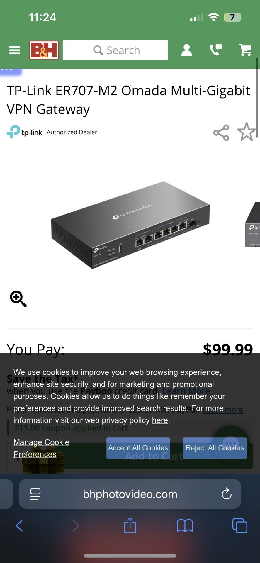 Tp-link Omada Multi Gigabit VPN Gateway