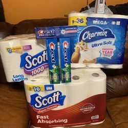 Household, Toilet Paper,Paper Towels, Toothpaste 