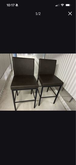 Set of 2  Black Bar Stools