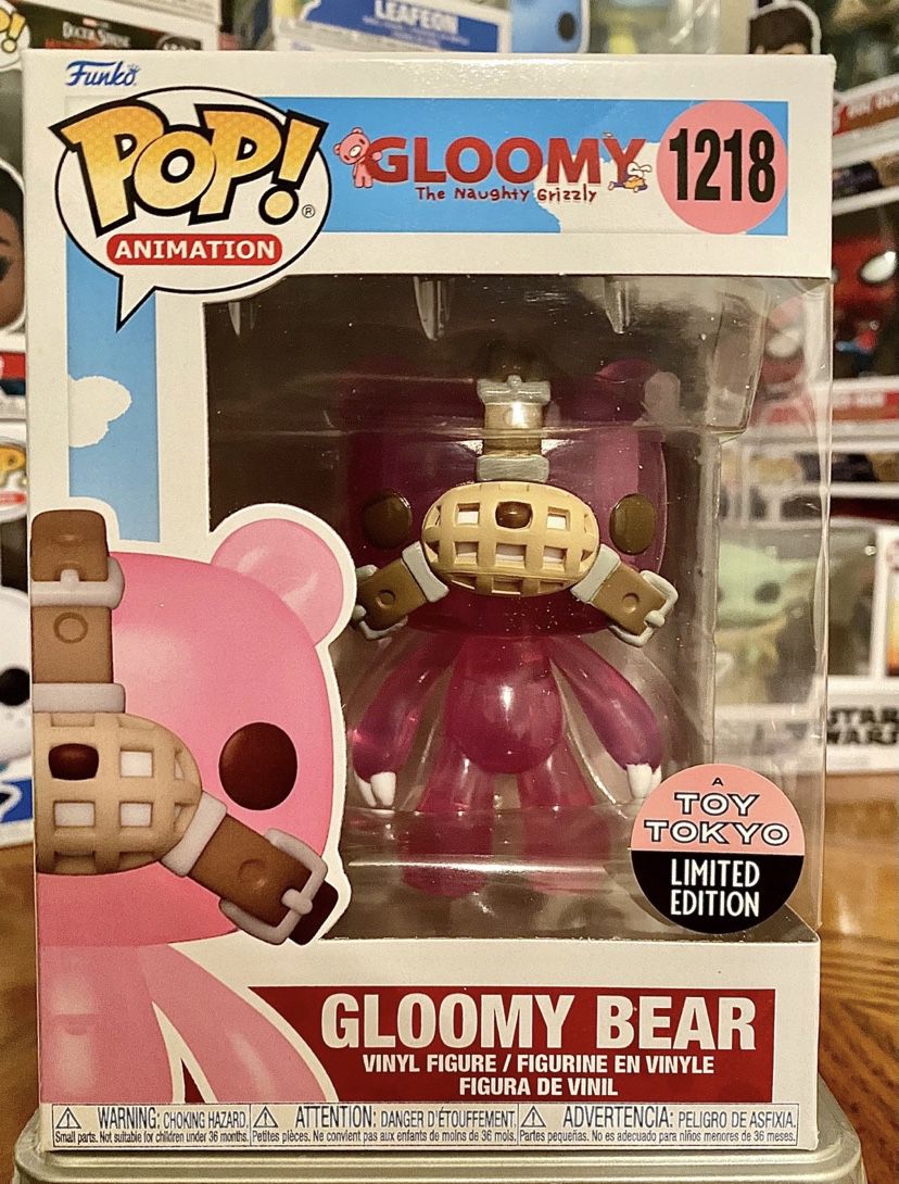 Funko Pop! Gloomy Bear #1218 •Naughty Grizzly Translucent* - Toy Tokyo Exclusive NIB
