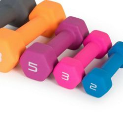 Dumbbells - Sets Of 8#, 5#, 3#, 2#.