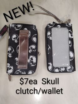 SKULLS. CLUTCH/WALLET HALLOWEEN READY?