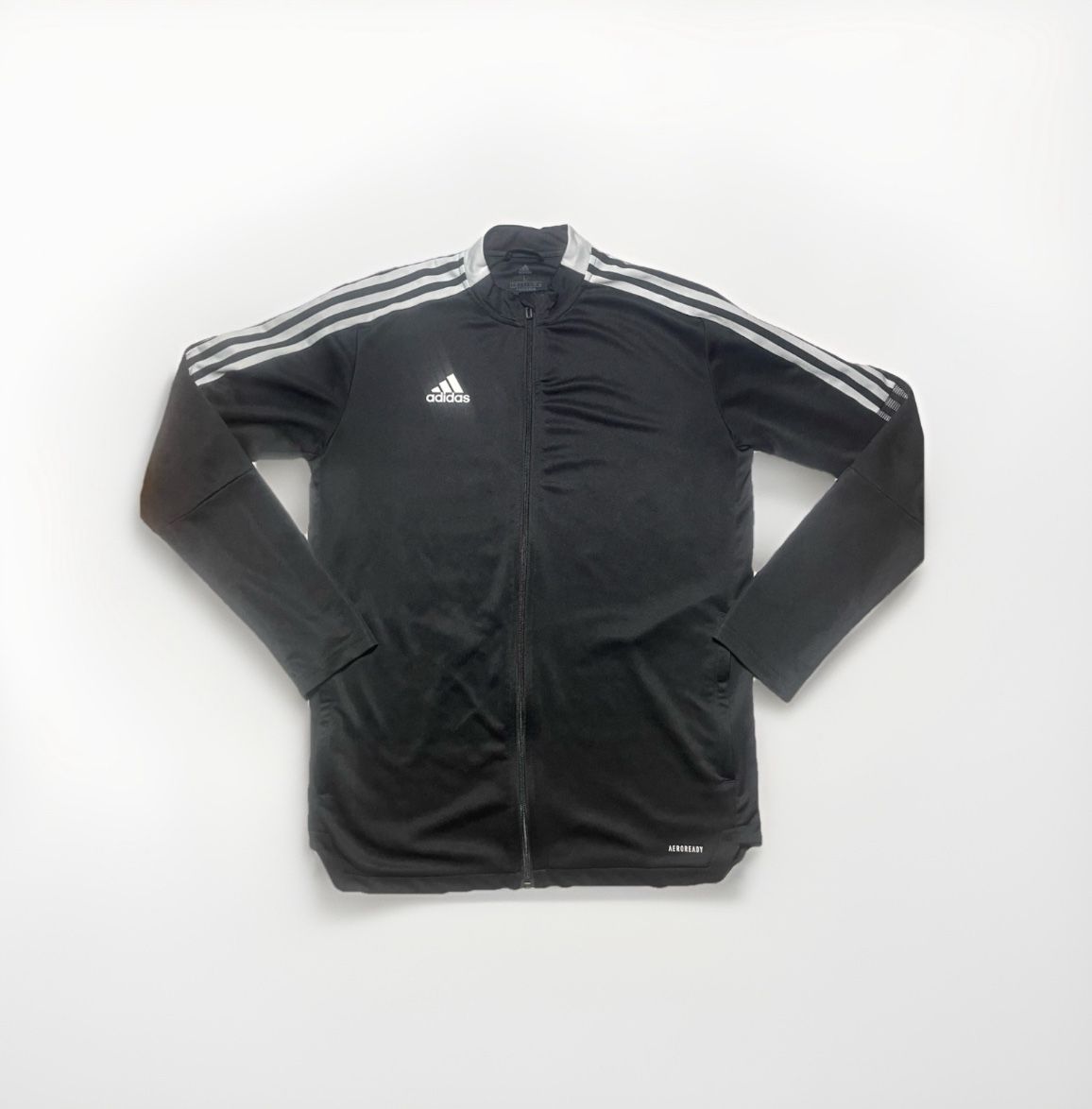 adidas Men's Track Jacket Large Black/White ATP Keyrolan Trefoil 80s Vintage
