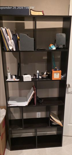 Black Cube Bookshelf Storage Unit 71 x 32