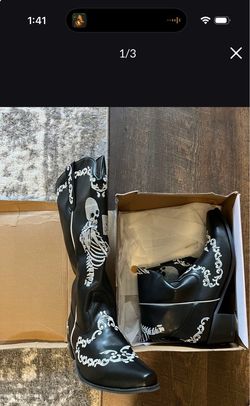 HALLOWEEN SKELETON BOOTS