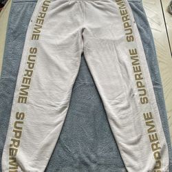 Supreme Metallic Rib Sweatpants Natural Size Small