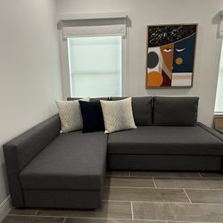 Modern Sofa Bed - IKEA FRIHETEN Sleeper sectional,3 seat with storage - Grey