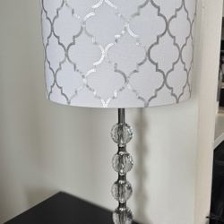 2 Crystal And Silver Lamps