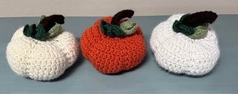 Handmade Crocheted Mini Pumpkins - Set of 3 (Fall & Halloween Decor) just $15 for all