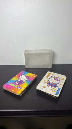 Vintage 2002 Sanrio Hello Kitty Playing Cards With Rainbow Background & Box