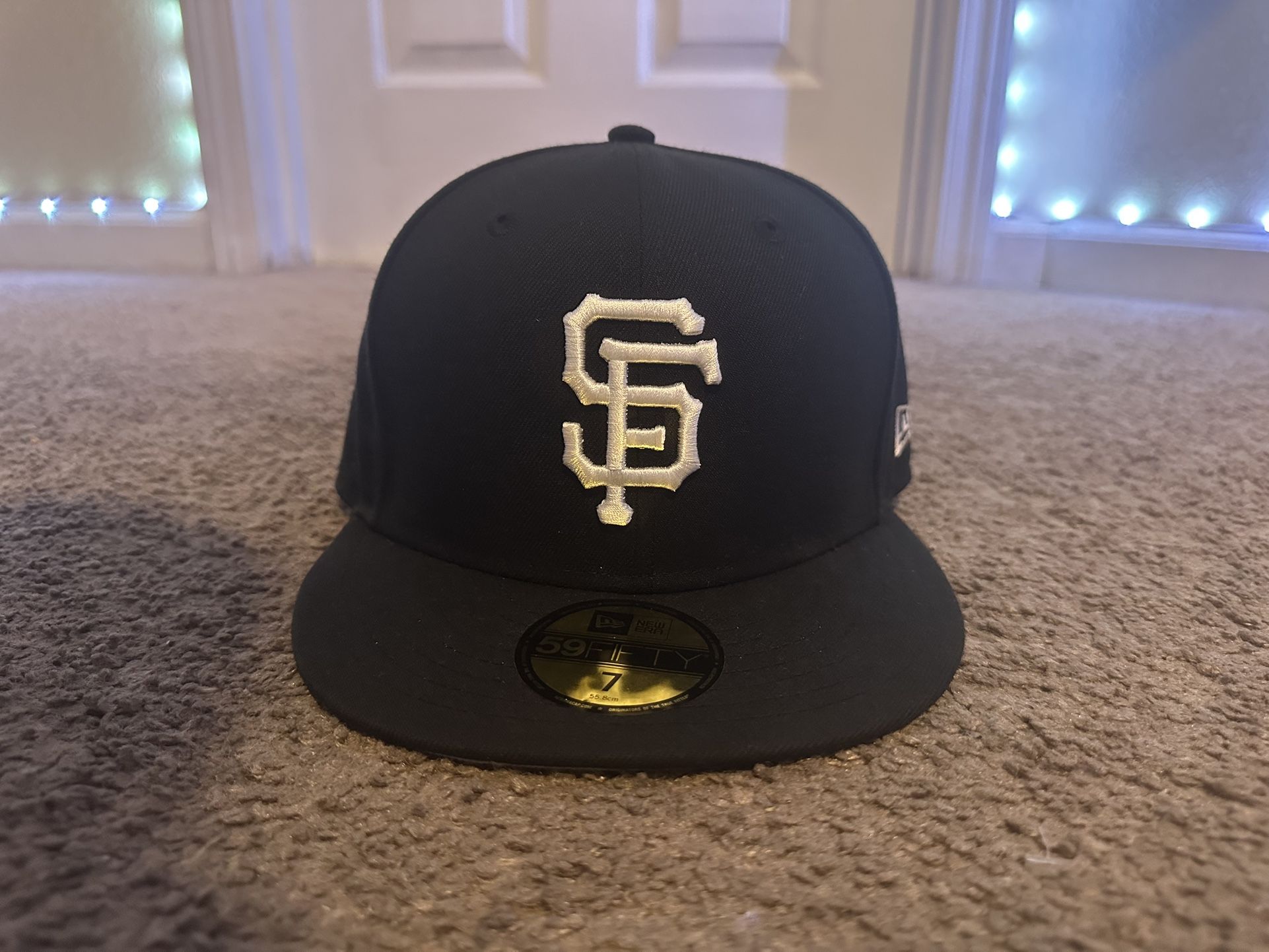 San Francisco Giants Black Fitted Hat Size 7